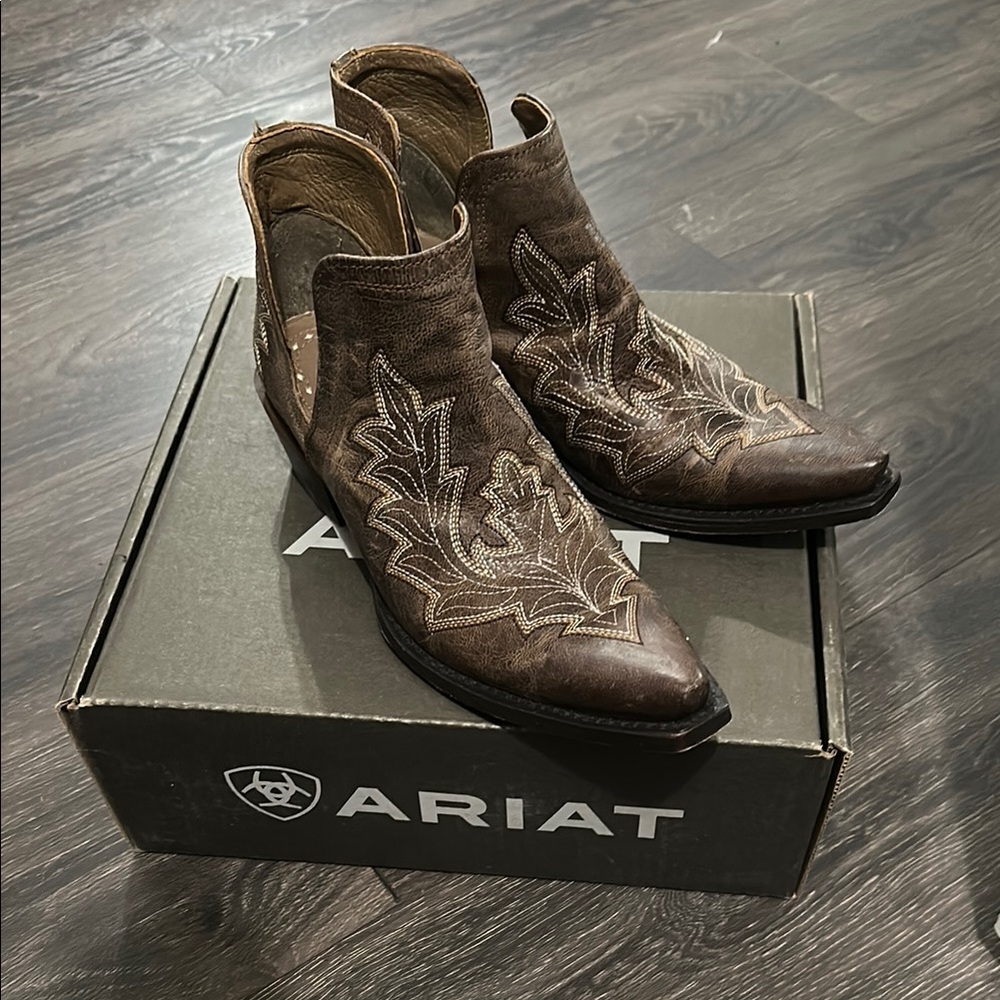 Ariat Brown Western Ankle Boots